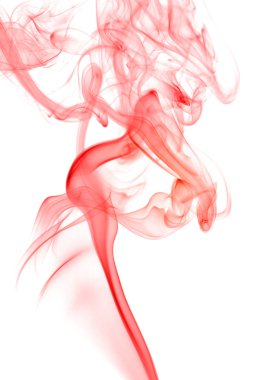 Red smoke isolated clipart