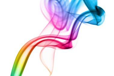 Abstract rainbow smoke background clipart