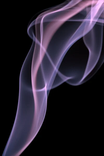 Színes füst elszigetelt fekete — Stock Fotó