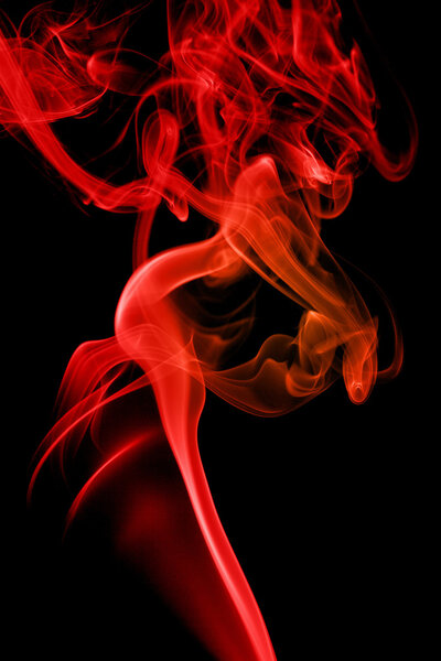 Abstract red smoke