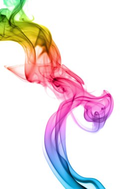 Abstract rainbow smoke background clipart