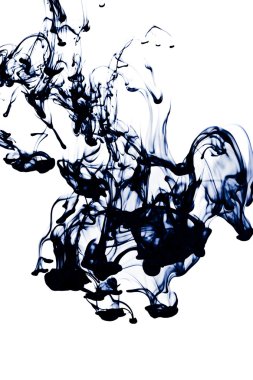 Abstract ink in water isolated clipart