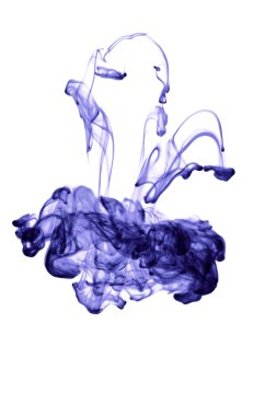 Abstract ink in water isolated clipart