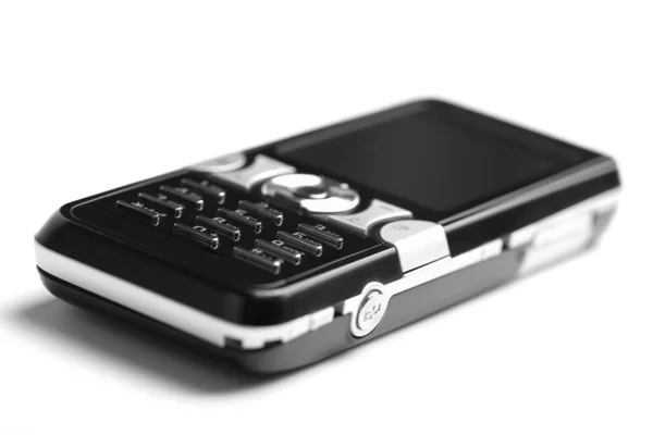 Black modern mobile phone isolated — Stock Photo, Image