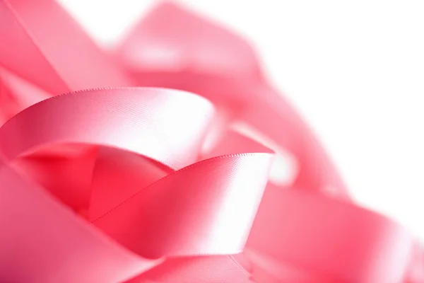 Pięknej Różowej Wstążki na białym tle — Zdjęcie stockowe