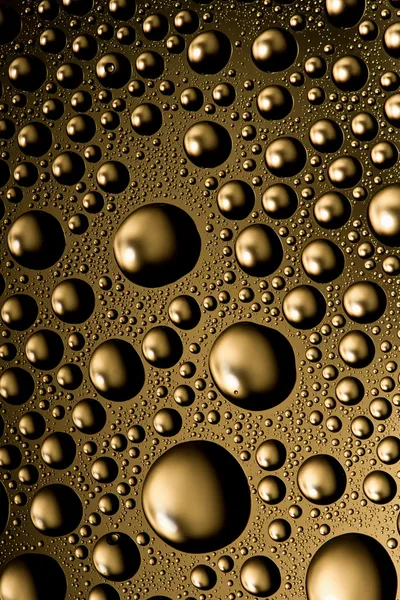 Oro gotas de agua fondo —  Fotos de Stock