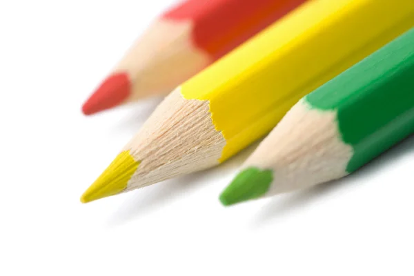 Creioane colorate izolate — Fotografie, imagine de stoc