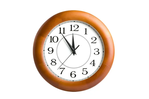 Clock showing time about twelve isolated — Stock Photo, Image