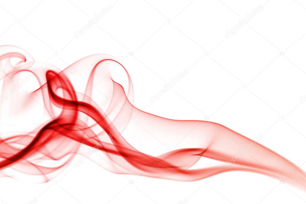 Abstract red smoke woman