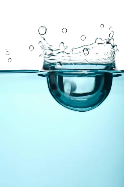 Salpicadura de agua azul abstracta — Foto de Stock