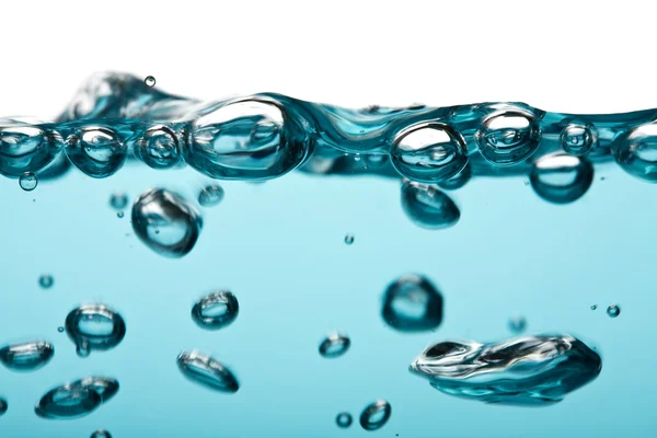 抽象的な青い水の泡の背景 — ストック写真
