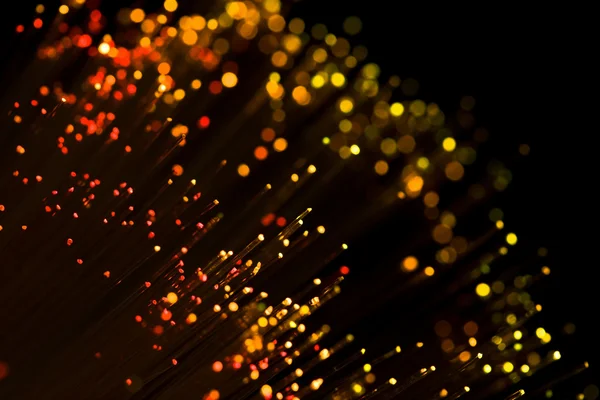 Vermelho brilhante fibra óptica — Fotografia de Stock