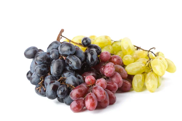 Colorful ripe grapes isolated — Stock Photo, Image