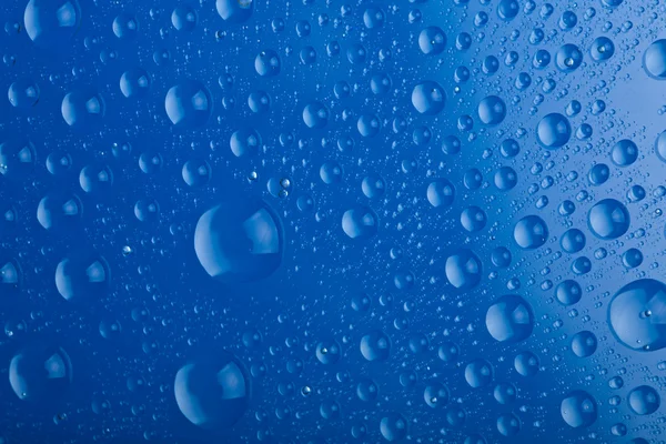 Fondo de gotas de agua azul — Foto de Stock
