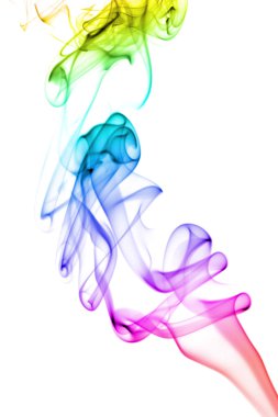 Abstract rainbow smoke background clipart