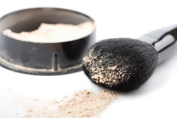 Toz ve siyah fırça izole — Stok fotoğraf