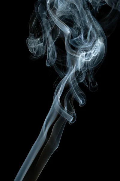 Fumée isolée sur noir — Photo