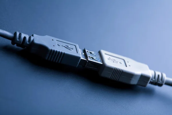 USB-kabel afgezwakt blauw — Stockfoto