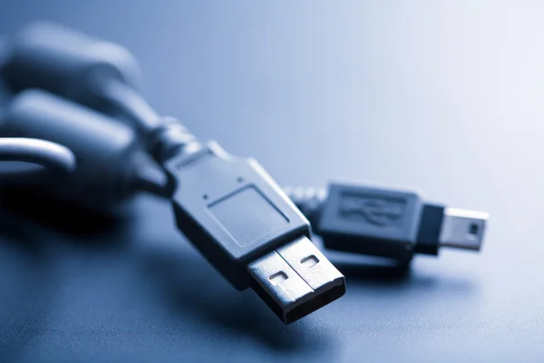 Καλώδιο USB τονισμένο μπλε — Φωτογραφία Αρχείου