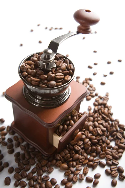 stock image Coffee grinder and roasted coffee