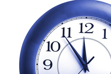 Clock showing time about twelve clipart