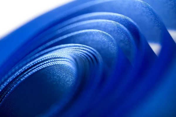 Mooie blauw lint in spiraal vorm — Stockfoto
