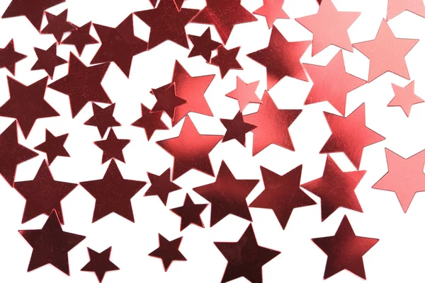 Holiday red stars background isolated — Stock Photo, Image