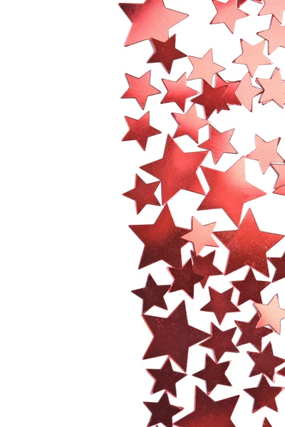 Holiday red stars frame isolated — Stock Photo, Image