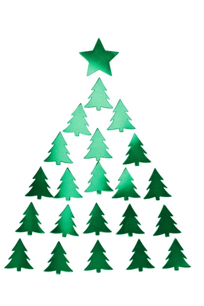 分離された緑のホリデー クリスマス ツリー — ストック写真