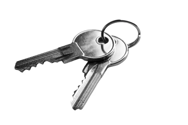 Zwei Schlüssel isoliert — Stockfoto