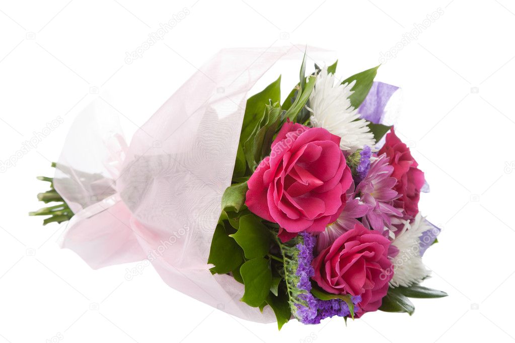 Bouquet of beautiful flowers isolated