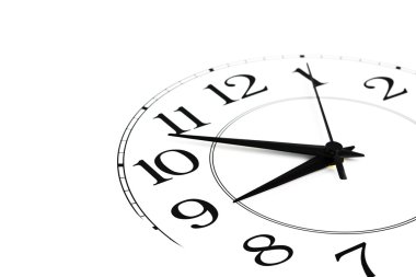 White clock isolated clipart