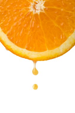 orange düşen suyu damla