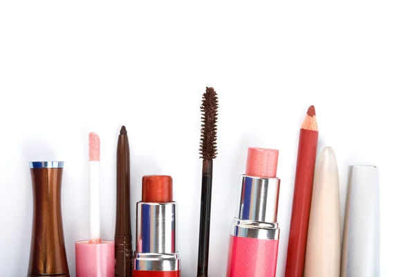 Bunte Make-up-Kollektion isoliert — Stockfoto