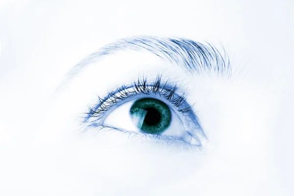 Макро красивого человеческого глаза — стоковое фото