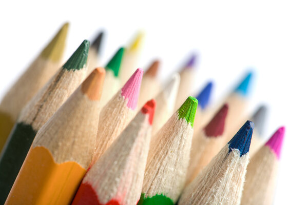 Colorful pencils isolated