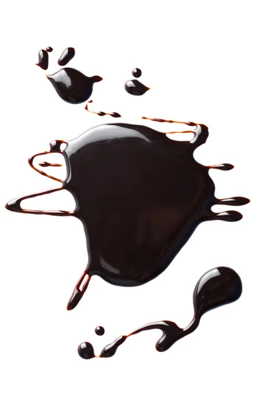 Liquid dark chocolate isolated — Stock Photo, Image