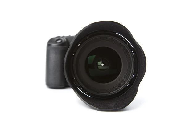 Schwarze DSLR-Kamera isoliert — Stockfoto