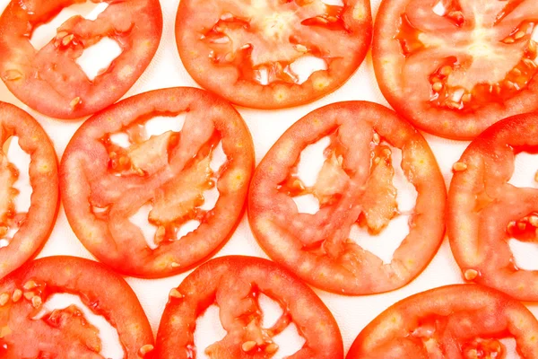 Bakgrund från skivor en tomat — Stockfoto