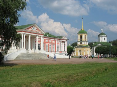 Panorama of memorial estate Kuskovo clipart