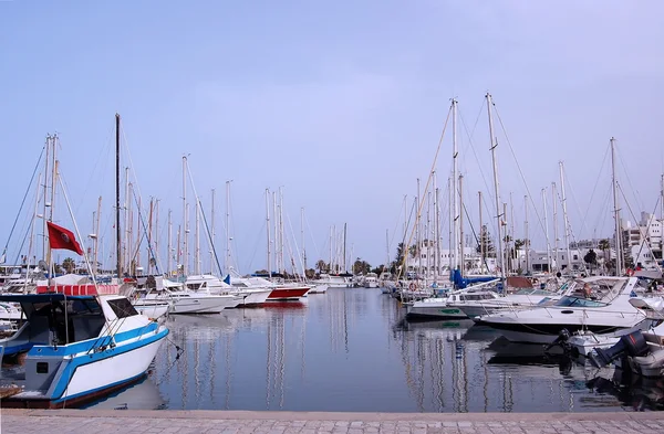 Stock image Yachts from Port el Contaui harbor