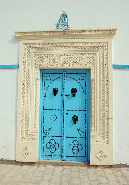 Porta decorativa em Tunis — Fotografia de Stock