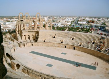 The coliseum el Jem clipart