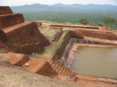 Ruins in Sigiriya rock in Kandy. clipart