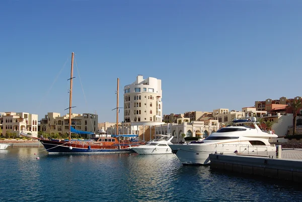 stock image Sea dock in beautiful Jordanian town.