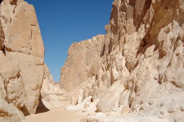 White canyon in Egypt clipart