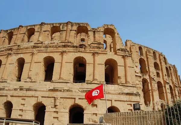 Tunisz el jem - a Colosseum — Stock Fotó