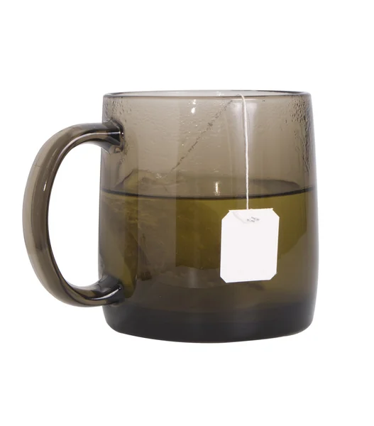 Cup with a tea bag — Stock Photo, Image