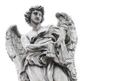 Statue of angel view clipart