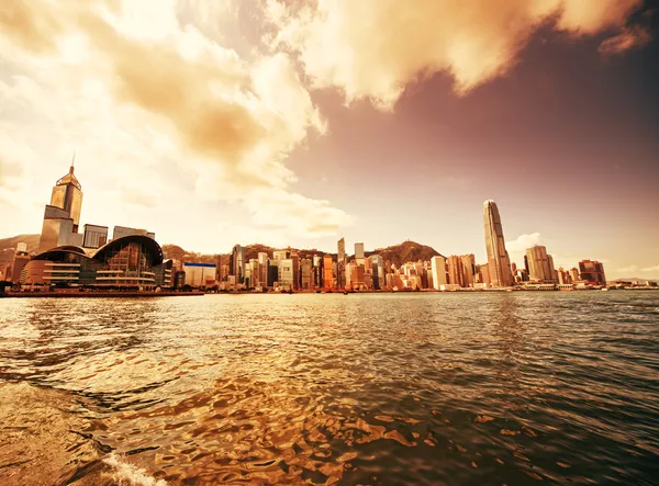 Widokiem Centrum Miasta Hongkong — Zdjęcie stockowe